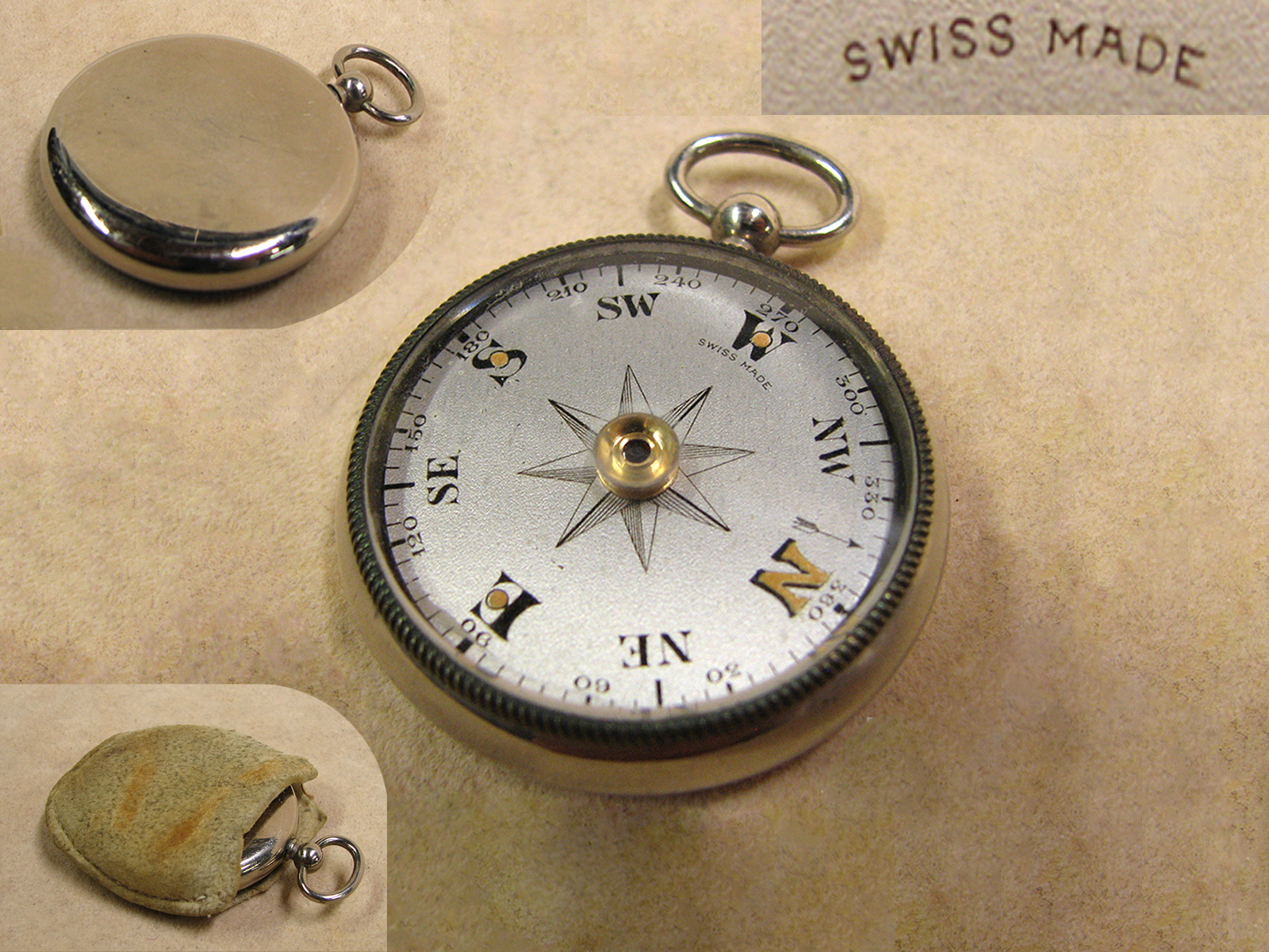 Rare Muller & Vaucher pocket compass circa 1910